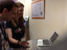 Dr Schmidt-Kloiber demonstrating the BioFresh Platform at BIH2013