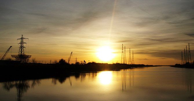 Industrial River Ribble, Lancashire. Image: Blog Preston