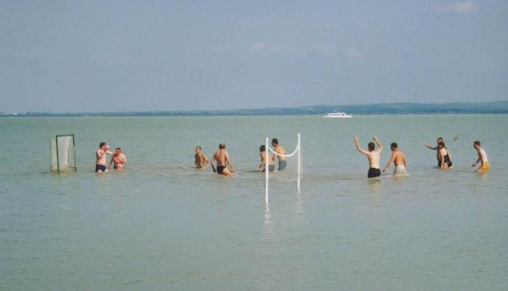Water Polo in Lake Balaton, Hungry at the Shallow Lakes conference 2002.  Image: L Carvalho.