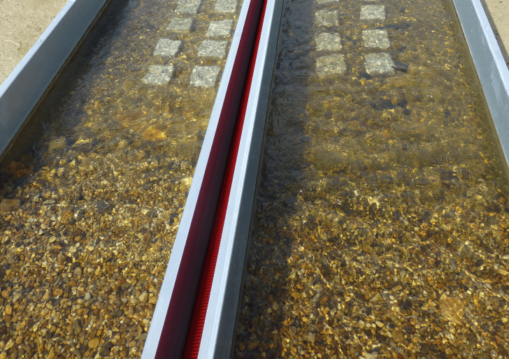 low flow channel close up