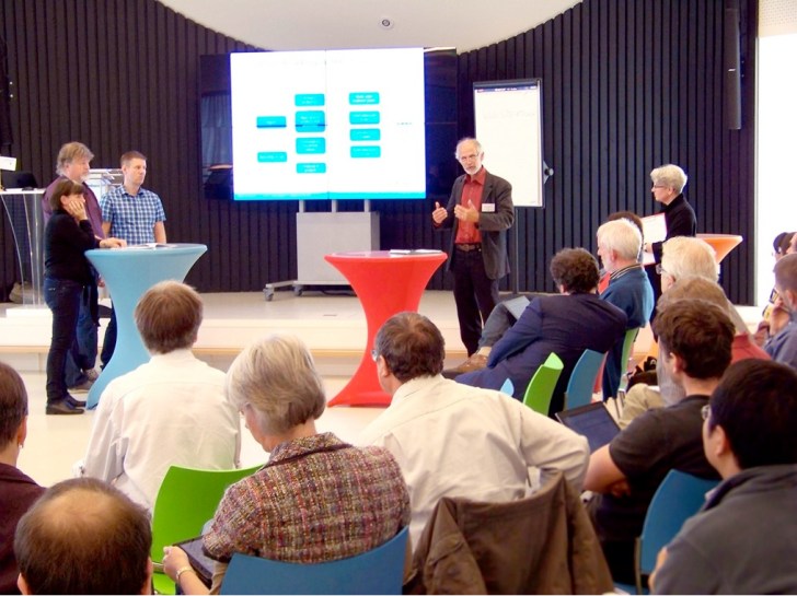 Thematic workshop “Innovative regulatory framework” where conversation and discussion between participants followed a “fishbowl” approach. Image SOLUTIONS