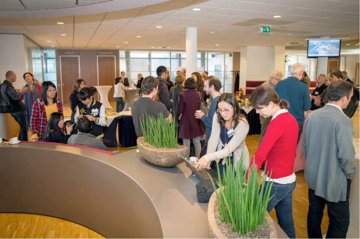 Networking at the SOLUTIONS GA in Delft. Also lunch and coffee breaks were strongly used for exchange of thoughts and ideas. Image Deltares