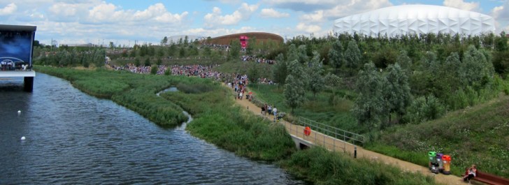 The Olympic Park on the River Lea in East London, one of the projects study sites.  Image: Hydrocitizenship